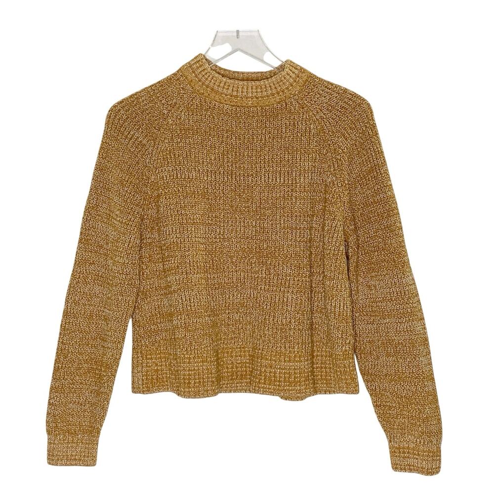 Old Navy Shaker Stitch Sweater M NEW Sly Fox Brown Mock Neck